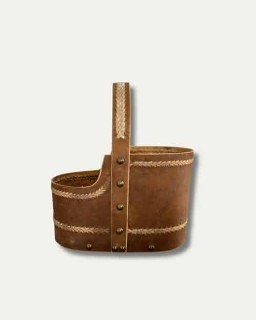 MATERA DE CUERO CRUDO PREMIUM (Manija lisa)