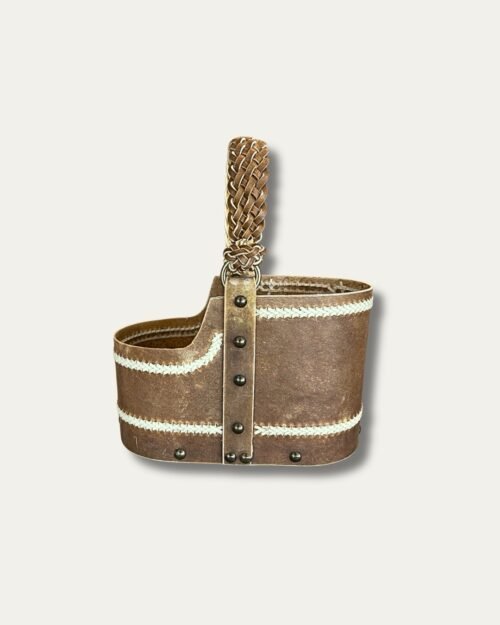 MATERA DE CUERO CRUDO PREMIUM (Trenzado)