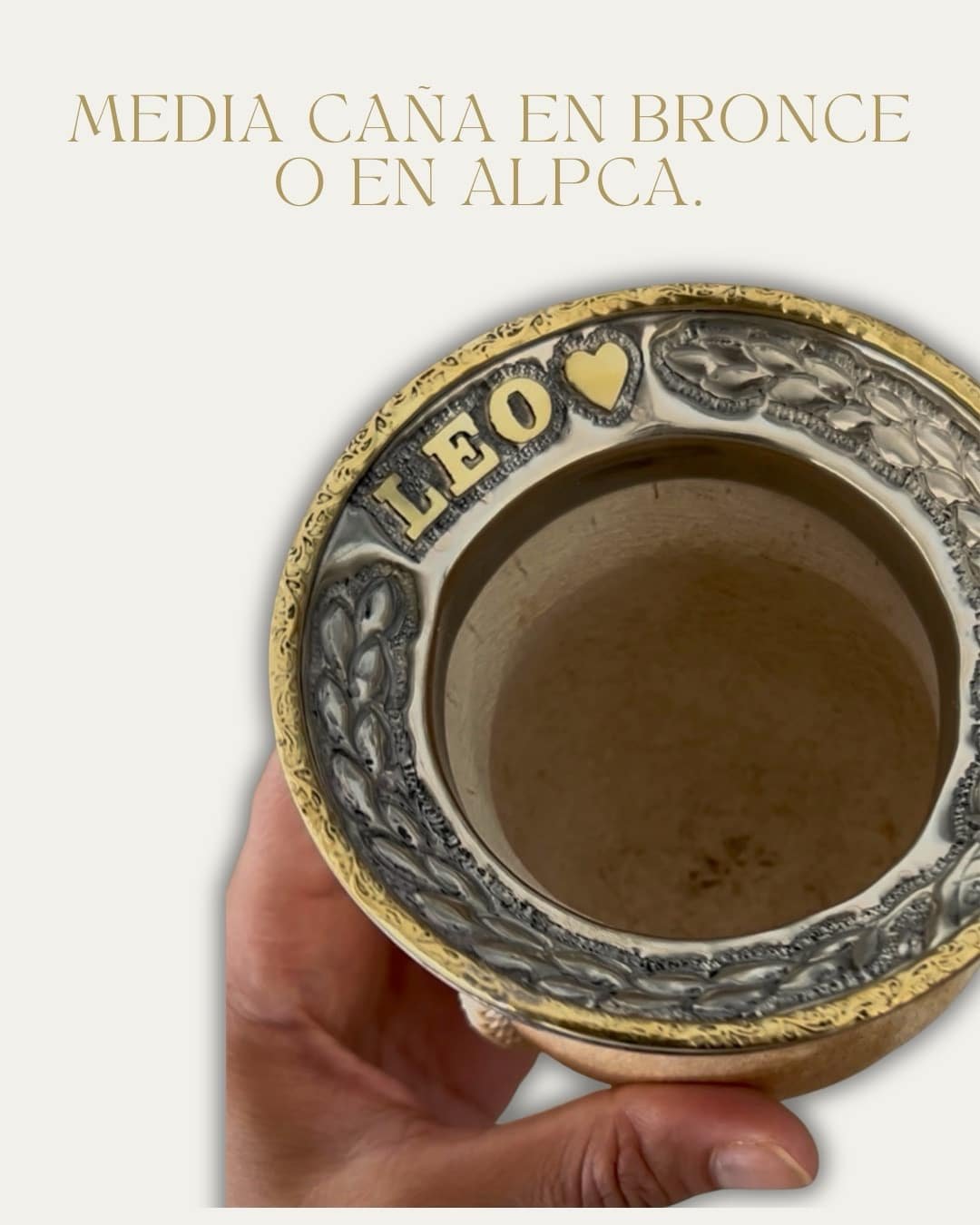 MEDIA CAÑA EN BRONCE O ALPACA (aro sobre la boquilla)